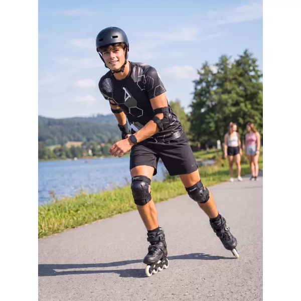  Moška funkcionalna premium majica ALTISPORT VOJ/ALM037TR01 ČRNO-BELO 