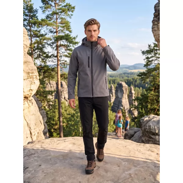  Moška softshell jakna ALTISPORT NoPrint NP/ALM225 TEMNO SIVI POUDARKI 