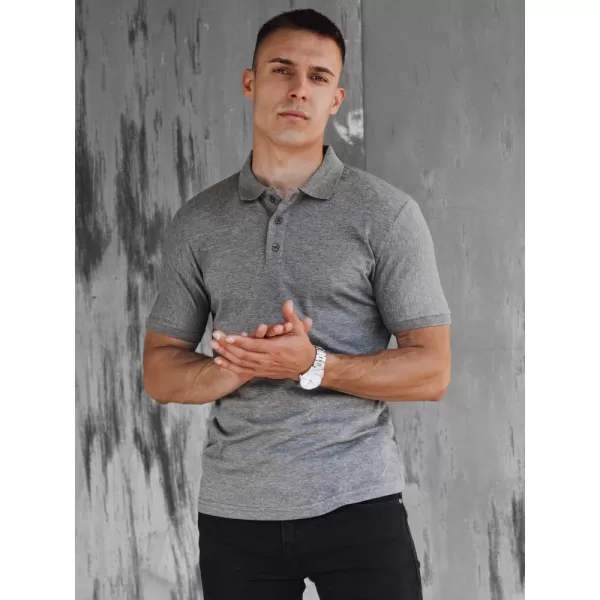  Moška T -majica z ovratnikom DSTREET PX0602 TEMNO SIVA 