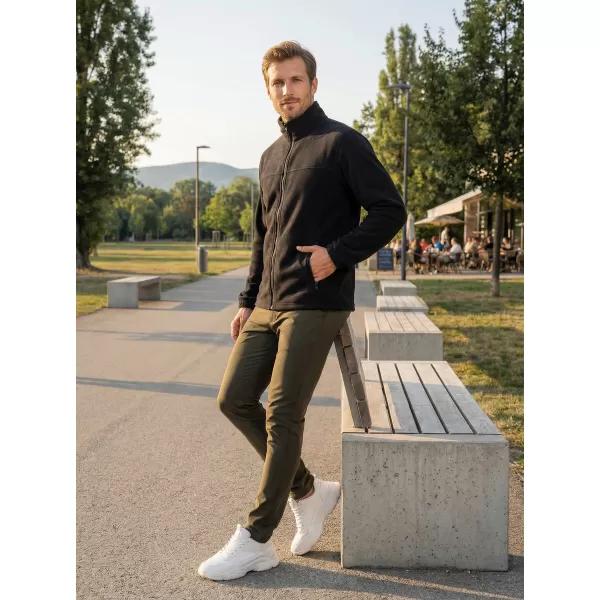  Moški pulover iz flisa ALTISPORT NoPrint NP/ALM105 ČRNA 