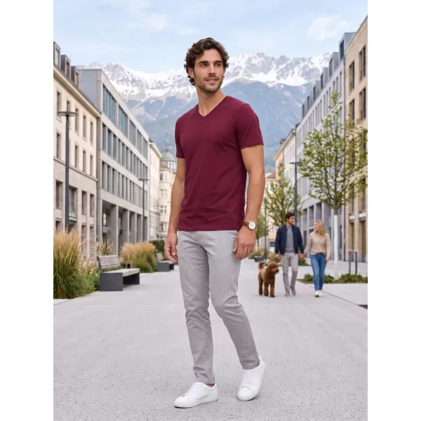  Moška majica s kratkimi rokavi ALTISPORT NoPrint NP/ALM007 GRANAT 