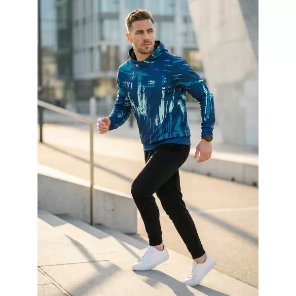  Moški premium pulover ALTISPORT VOJ/ALM010MI01 SMARAGDNO/MODRA 