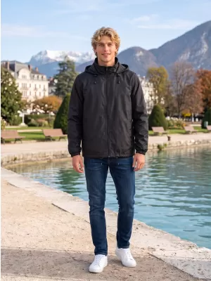 Unisex vetrovka ALTISPORT NoPrint NP/ALU425 ČRNA