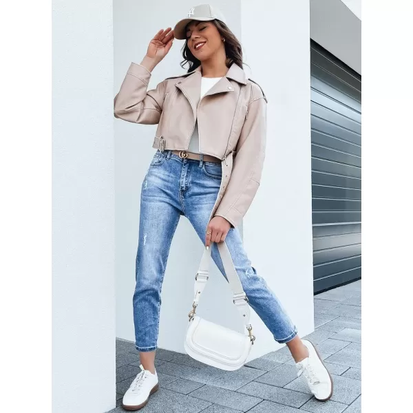  Usnjena jakna DSTREET BADEN TY4336 BEŽ 