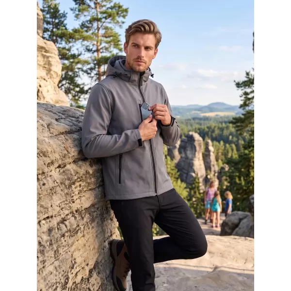  Moška softshell jakna ALTISPORT NoPrint NP/ALM225 TEMNO SIVI POUDARKI 