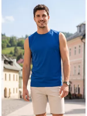 Moški funkcionalni brezrokavnik ALTISPORT NoPrint NP/ALM028 KRALJEVSKO MODRA