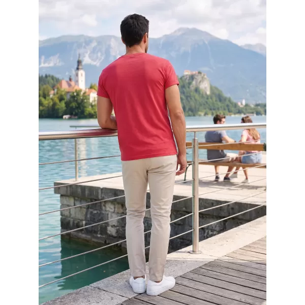  Moška majica s kratkimi rokavi ALTISPORT NoPrint NP/ALM361 RDEČI POUDAREK 