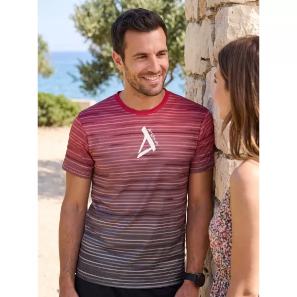  Moška premium funkcionalna majica s kratkimi rokavi ALTISPORT VOJ/ALM031TR01 ČRNA/BORDO 