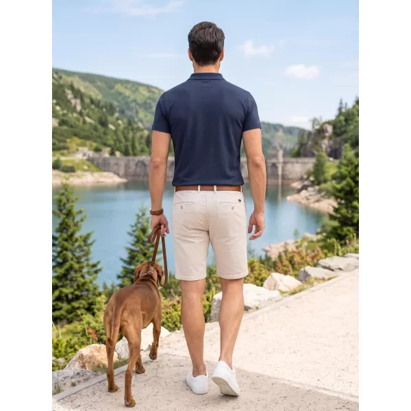 Moška majica s kratkimi rokavi z ovratnikom ALTISPORT NoPrint NP/ALM712 MORNARSKO MODRA 