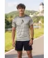 Moška premium funkcionalna majica s kratkimi rokavi ALTISPORT VOJ/ALM031TR01 ČRNA/RJAVA