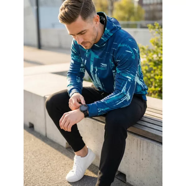  Moški premium pulover ALTISPORT VOJ/ALM010MI01 SMARAGDNO/MODRA 