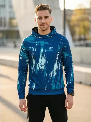 Moški premium pulover ALTISPORT VOJ/ALM010MI01 SMARAGDNO/MODRA