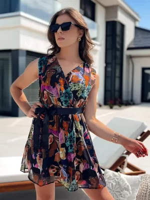 Obleka DSTREET ISABELLA EY2503 ČRN
