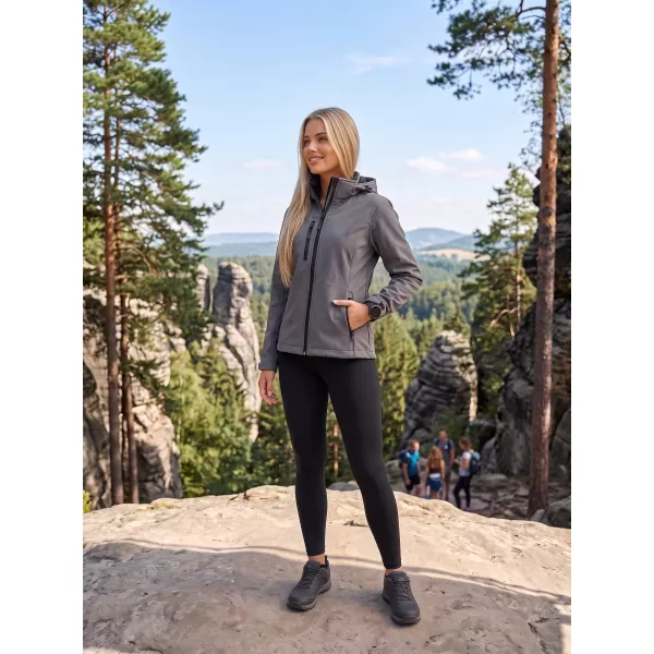  Ženska softshell jakna ALTISPORT NoPrint NP/ALW125 TEMNO SIVI POUDARKI 