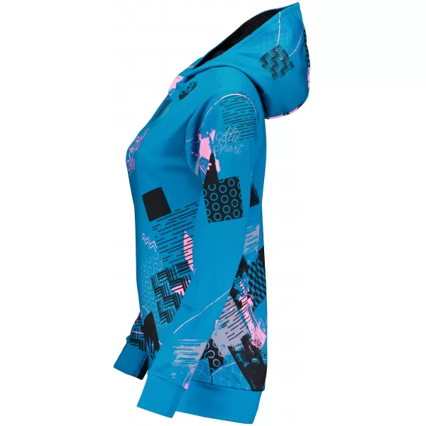  Ženski premium pulover ALTISPORT VOJ/ALW009MI01 SMARAGDNO/SVETLO ROZA 