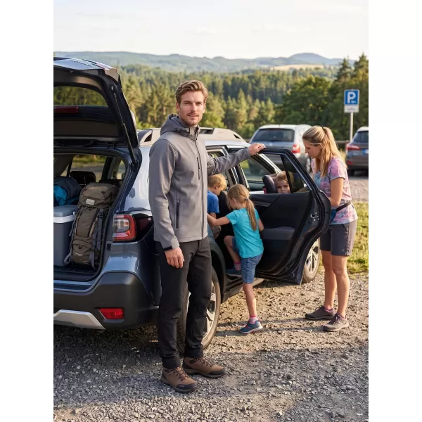  Moška softshell jakna ALTISPORT NoPrint NP/ALM225 TEMNO SIVI POUDARKI 