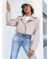 Usnjena jakna DSTREET BADEN TY4336 BEŽ
