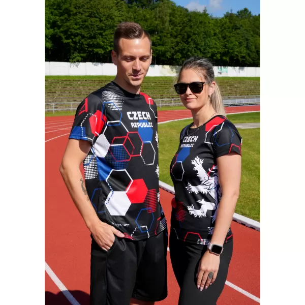  Moška premium funkcionalna majica s kratkimi rokavi ALTISPORT x CZE VOJ/ALM036TR01 HEKSA ČRNA 