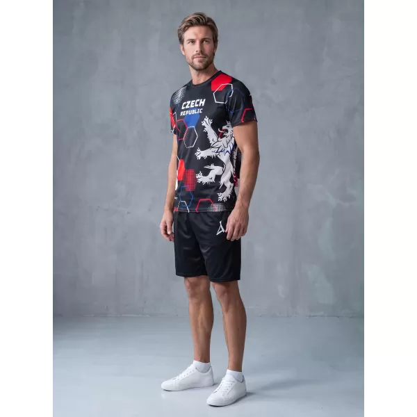  Moška premium funkcionalna majica s kratkimi rokavi ALTISPORT x CZE VOJ/ALM036TR01 HEKSA ČRNA 