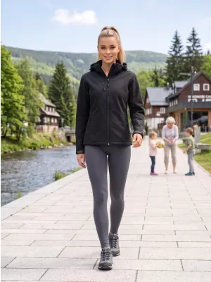 Ženska softshell jakna ALTISPORT NoPrint NP/ALW125 ČRNA