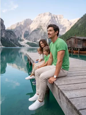 Moška majica s kratkimi rokavi ALTISPORT NoPrint NP/ALM361 ZELENI POUDARKI