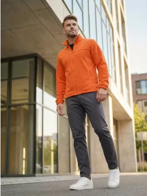Moški pulover iz flisa ALTISPORT NoPrint NP/ALM105 ORANŽNA