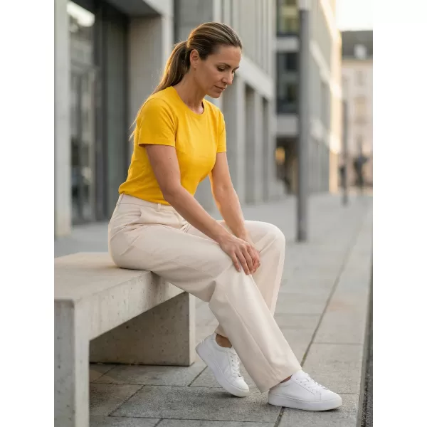  Ženska majica s kratkimi rokavi ALTISPORT NoPrint NP/ALW331 JANTAR 
