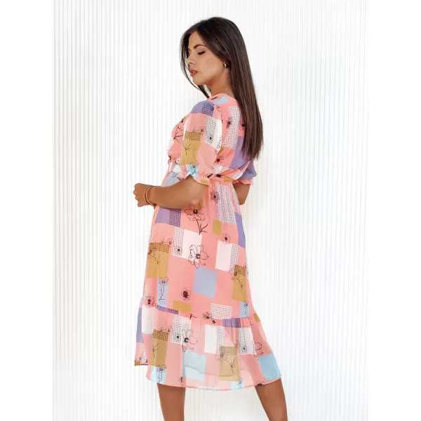  Obleka DSTREET BLOSSOM LOVE EY2522 ROZA 