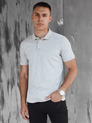 Moška T -majica z ovratnikom DSTREET PX0597 SVETLO SIVA