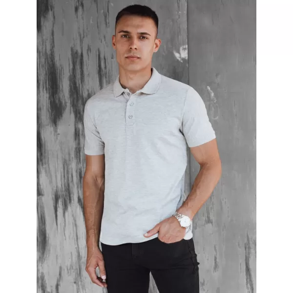  Moška T -majica z ovratnikom DSTREET PX0597 SVETLO SIVA 