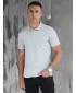 Moška T -majica z ovratnikom DSTREET PX0597 SVETLO SIVA