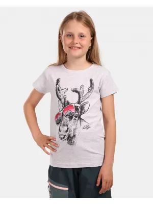 Dekliška majica s kratkimi rokavi KILPI MALGA-JG VJ0372KI BELA