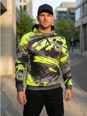 Moški premium pulover ALTISPORT VOJ/ALM014MI01 ČRNA IN ZELENA