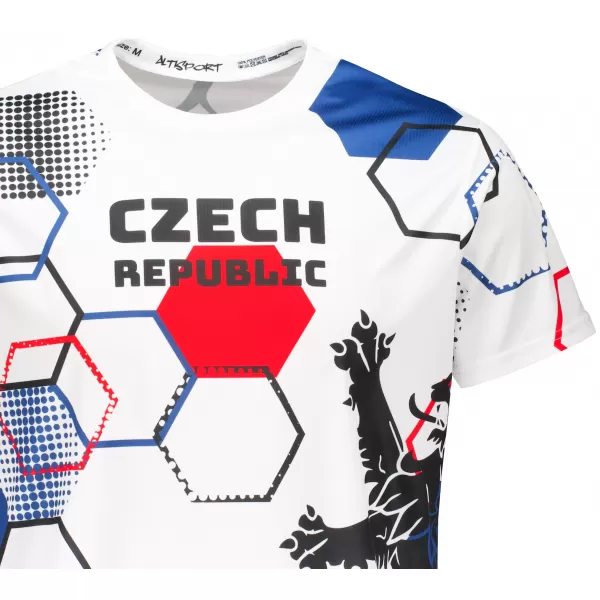  Moška premium funkcionalna majica s kratkimi rokavi ALTISPORT x CZE VOJ/ALM036TR01 HEKSA BELA 