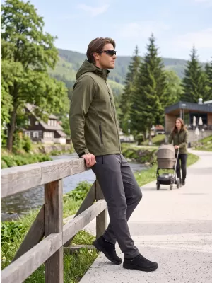 Moška softshell jakna ALTISPORT NoPrint NP/ALM225 VOJAŠKI