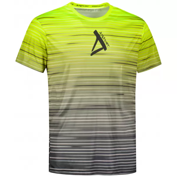  Moška premium funkcionalna majica s kratkimi rokavi ALTISPORT VOJ/ALM031TR01 ČRNA/FLUO RUMENA 