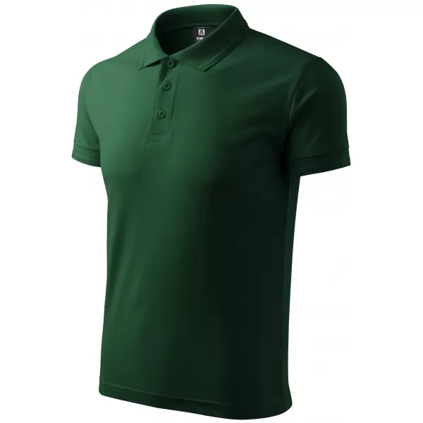  Moška majica s kratkimi rokavi z ovratnikom ALTISPORT NoPrint NP/ALM302 TEMNO ZELENA 