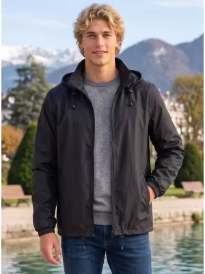 Unisex vetrovka ALTISPORT NoPrint NP/ALU425 ČRNA