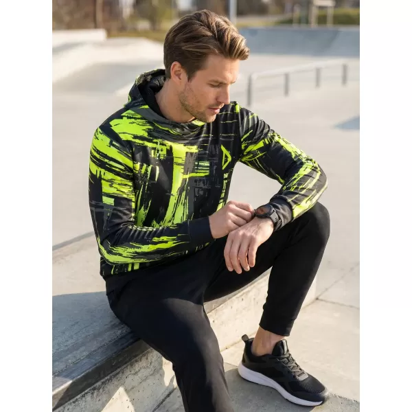  Moški premium pulover ALTISPORT VOJ/ALM010MI01 ČRNA IN RUMENA 