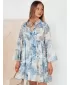 Obleka DSTREET PRINSA EY2477 SVETLO MODRA