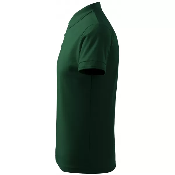  Moška majica s kratkimi rokavi z ovratnikom ALTISPORT NoPrint NP/ALM302 TEMNO ZELENA 
