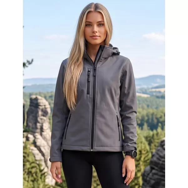  Ženska softshell jakna ALTISPORT NoPrint NP/ALW125 TEMNO SIVI POUDARKI 