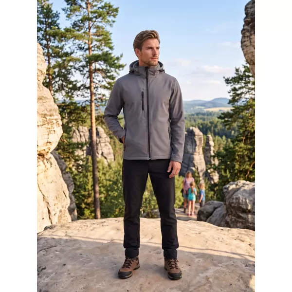  Moška softshell jakna ALTISPORT NoPrint NP/ALM225 TEMNO SIVI POUDARKI 