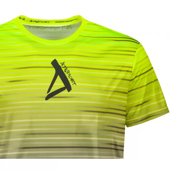  Moška premium funkcionalna majica s kratkimi rokavi ALTISPORT VOJ/ALM031TR01 ČRNA/FLUO RUMENA 