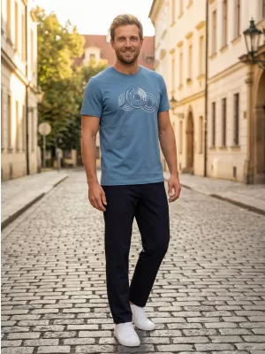Moška majica s kratkimi rokavi ALTISPORT CARRYOVER ALM160AL805 DENIM