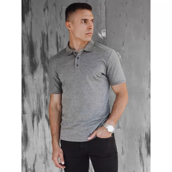  Moška T -majica z ovratnikom DSTREET PX0602 TEMNO SIVA 