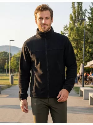 Moški pulover iz flisa ALTISPORT NoPrint NP/ALM105 ČRNA