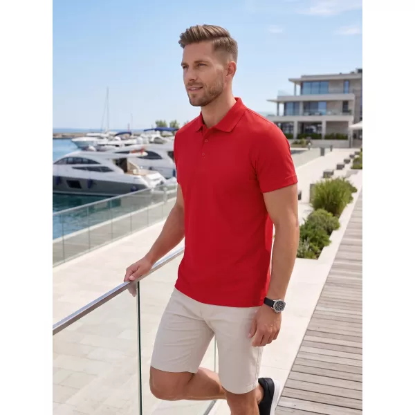  Moška majica s kratkimi rokavi z ovratnikom ALTISPORT NoPrint NP/ALM712 RDEČA 
