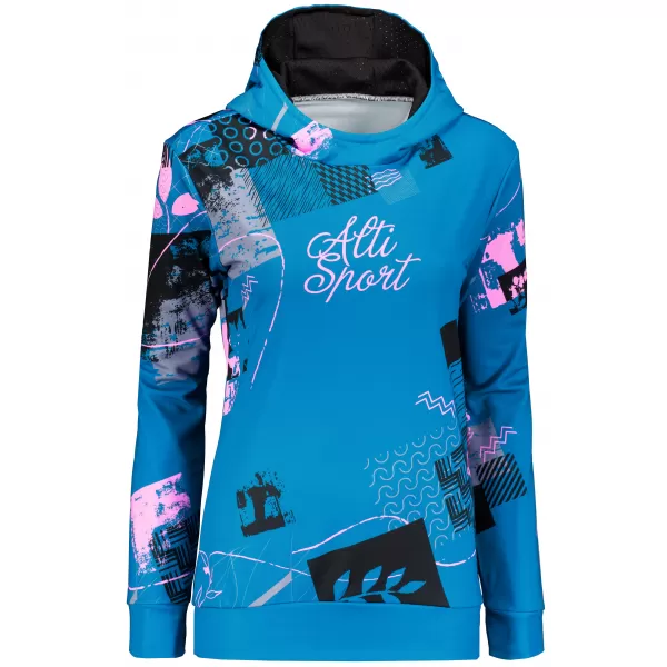  Ženski premium pulover ALTISPORT VOJ/ALW009MI01 SMARAGDNO/SVETLO ROZA 