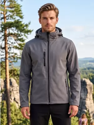 Moška softshell jakna ALTISPORT NoPrint NP/ALM225 TEMNO SIVI POUDARKI